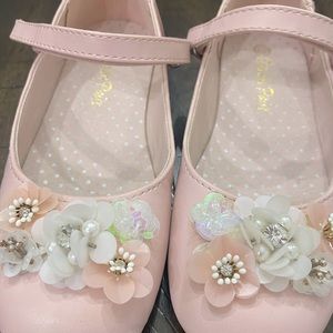 Pink floral shoes